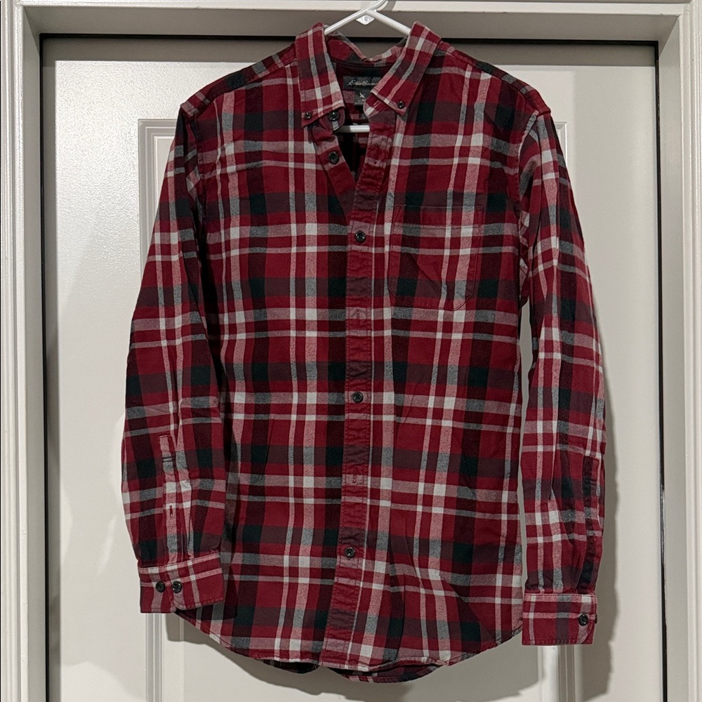 Eddie Bauer Red and Black Checkered Shirt